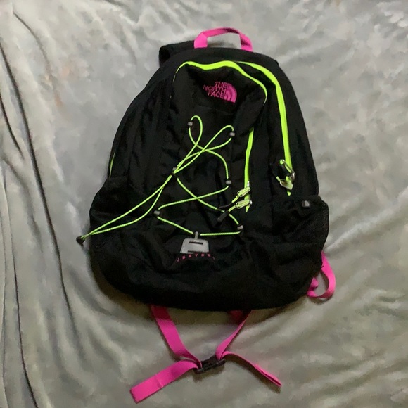 The North Face Handbags - North face purple and neon backpack